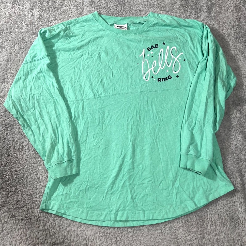 J. America Shirt Womens Small Mint‎ Green Cotton Crew Neck Long Sleeve Ribbed